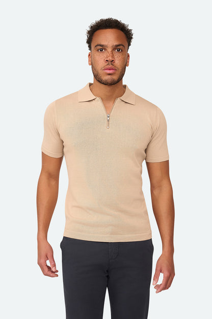 Polo Zipper Taupe