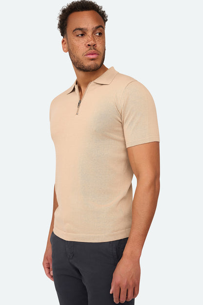 Polo Zipper Taupe
