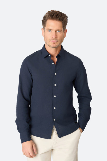 Linnen shirt Lean Navy