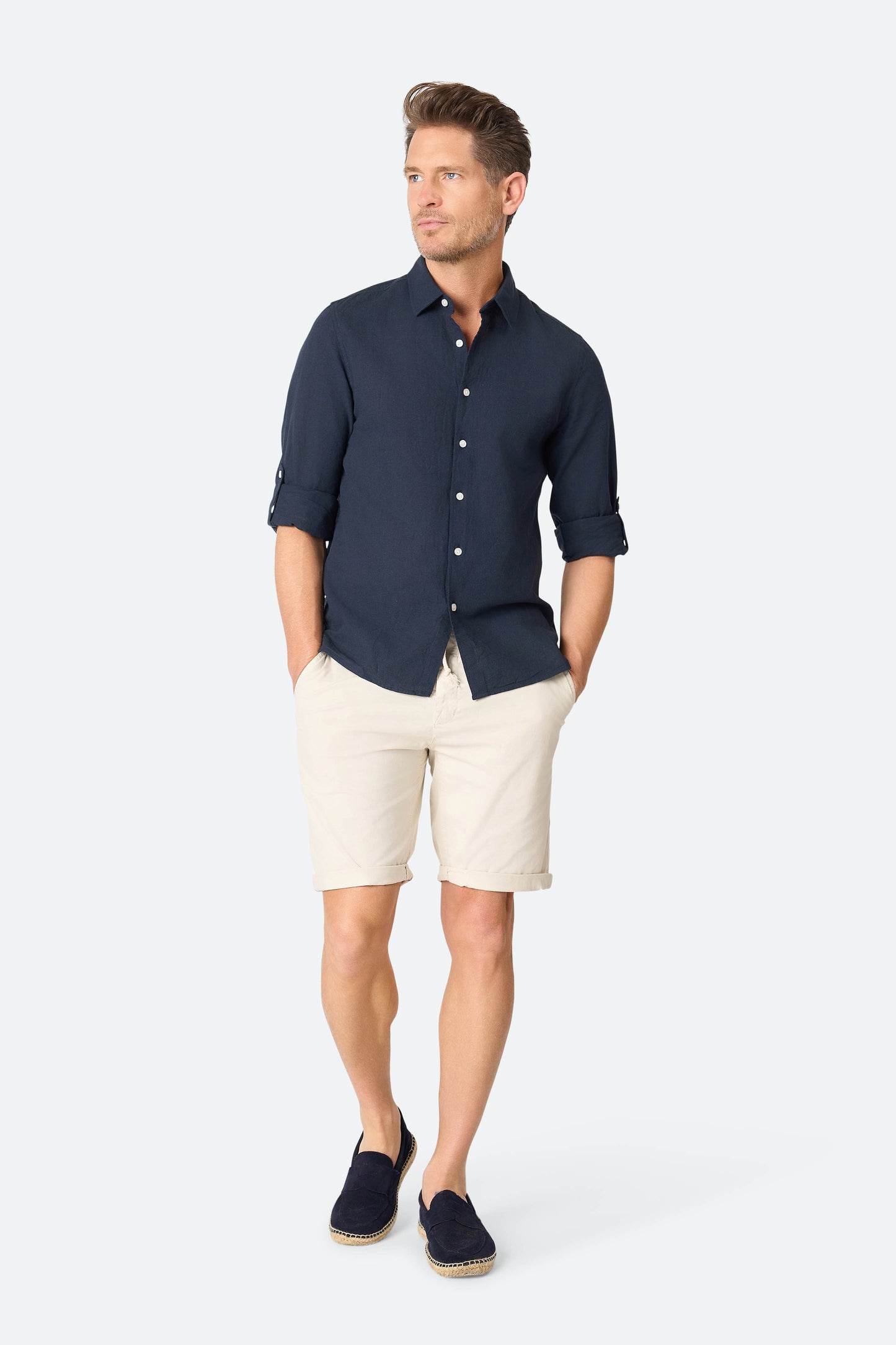 Linnen shirt Lean Navy