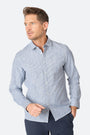 Stripe shirt Ezra Taupe/Ecru