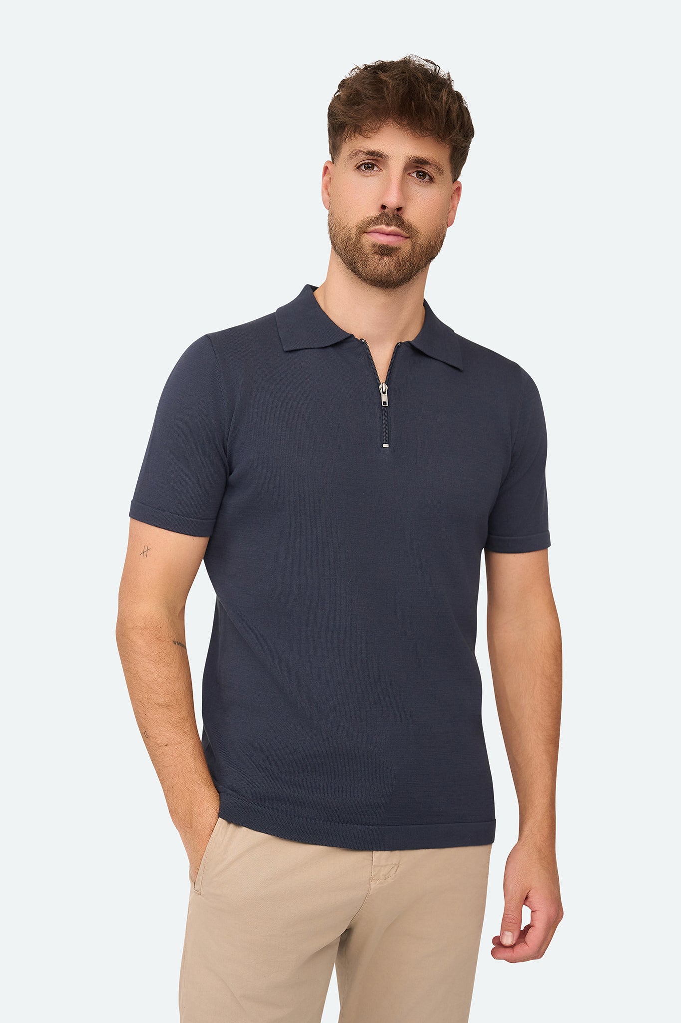 Polo Zipper Navy