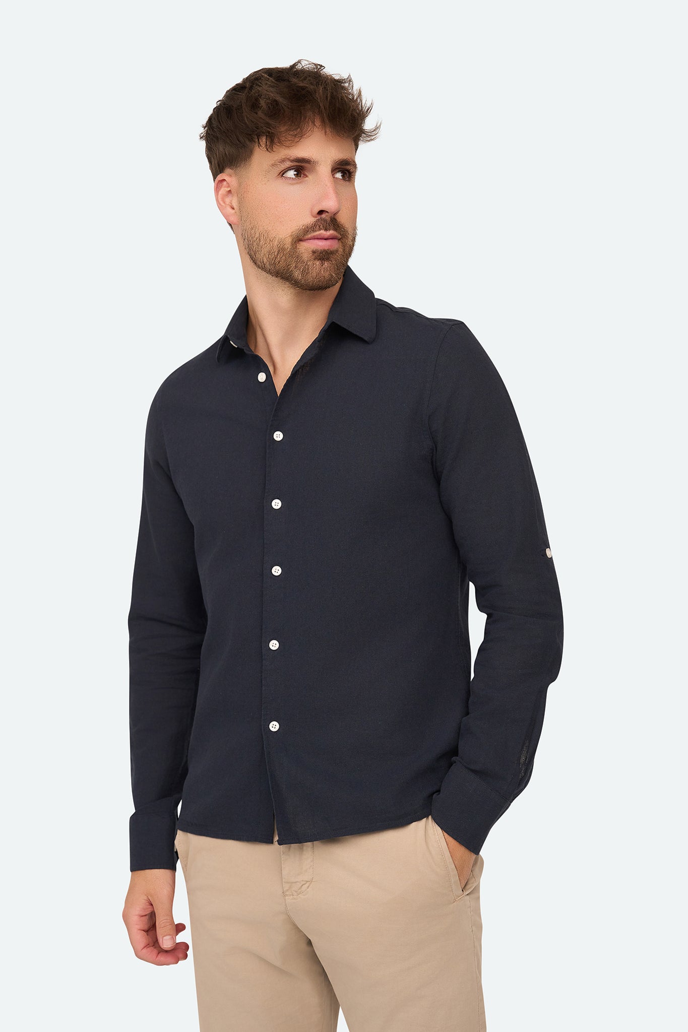 Linnen shirt Lean Navy
