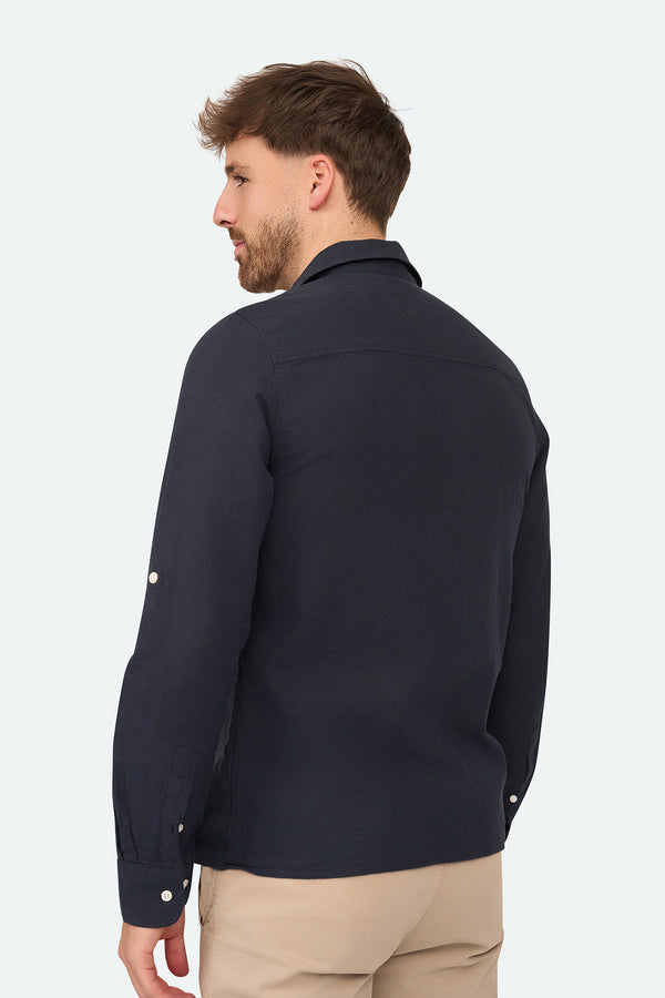 Linnen shirt Lean Navy