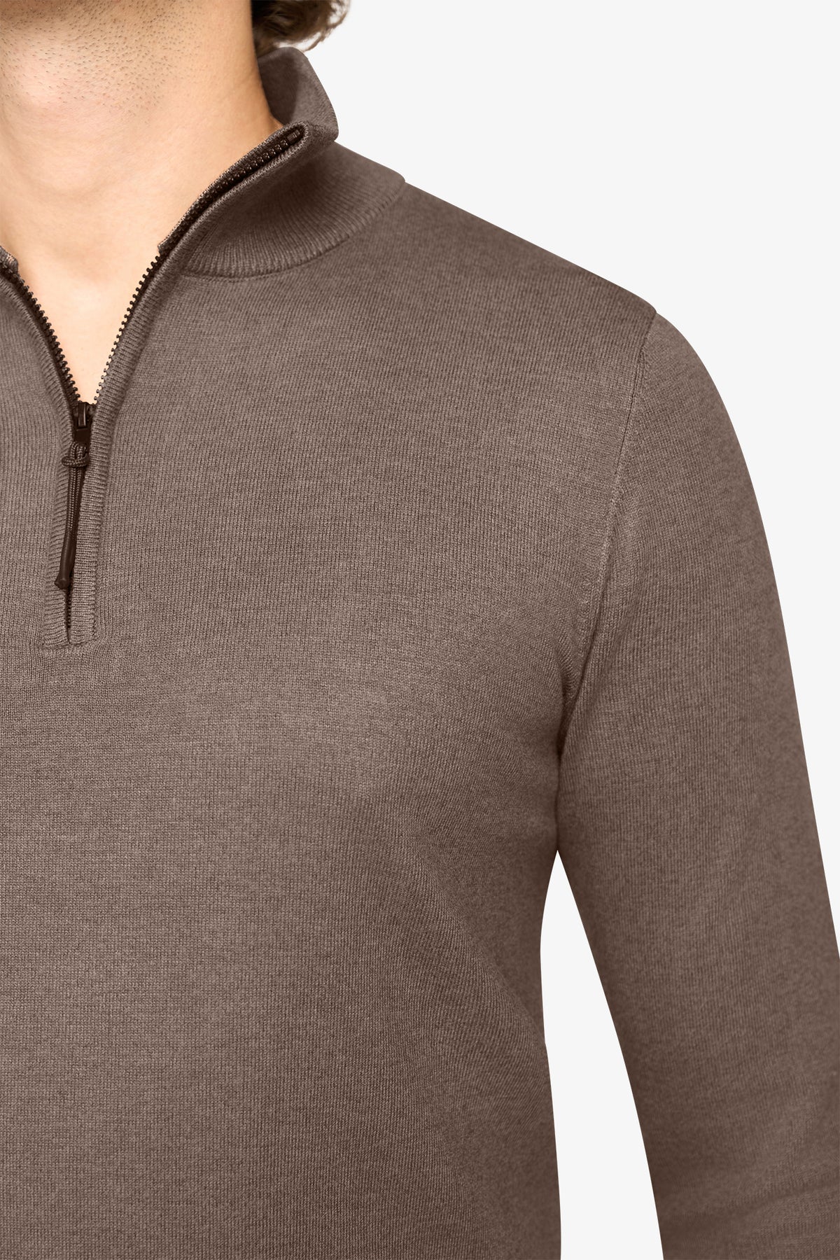 Zipper pullover Simon Mocca