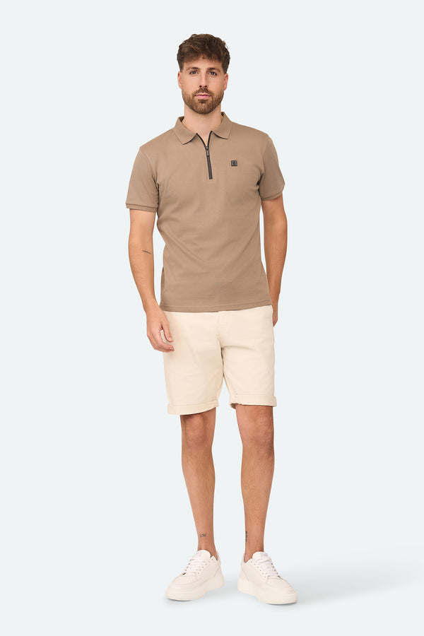 Shortsleeve Polo Olroy Taupe