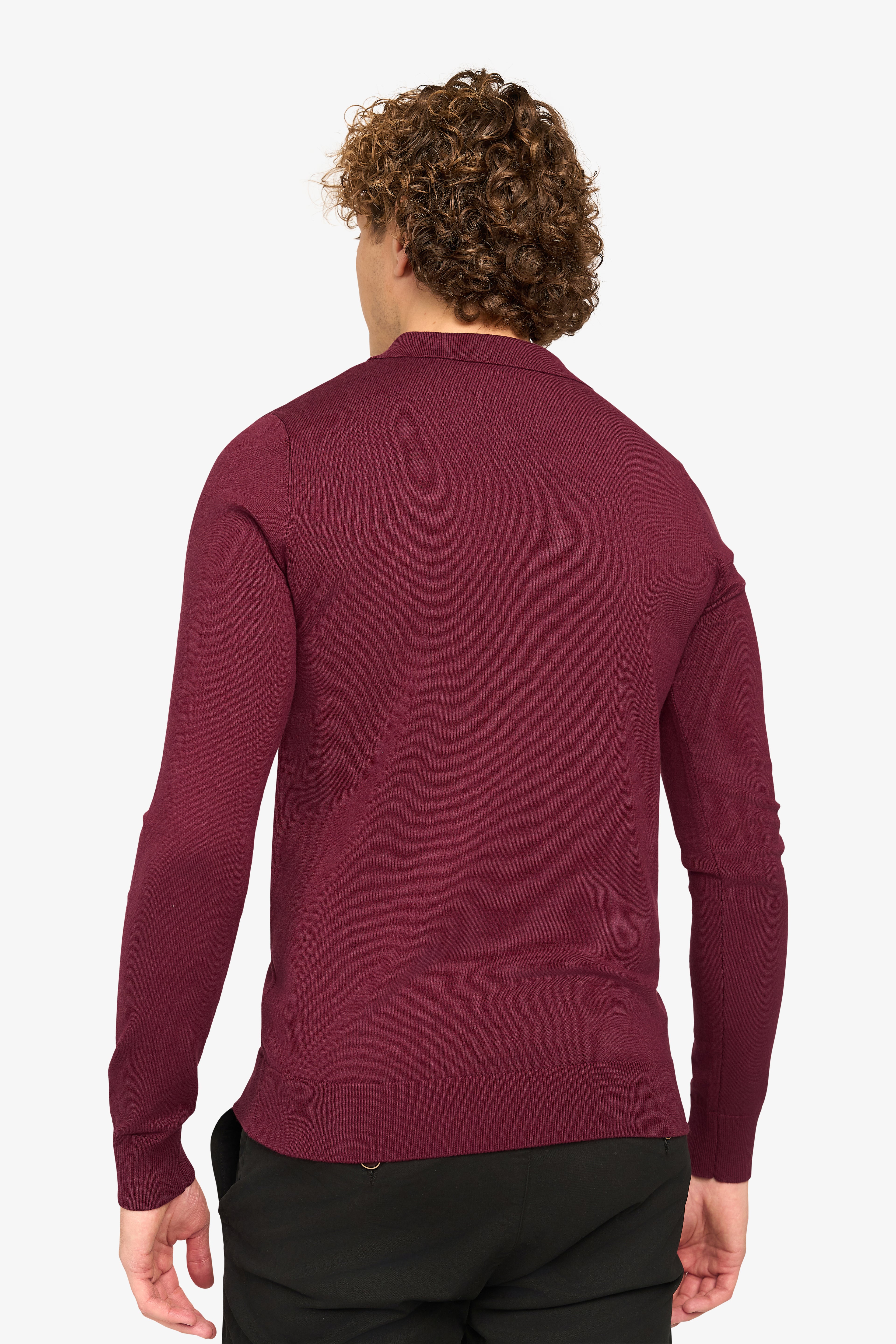 Long Sleeve Polo Ralf Bordeaux
