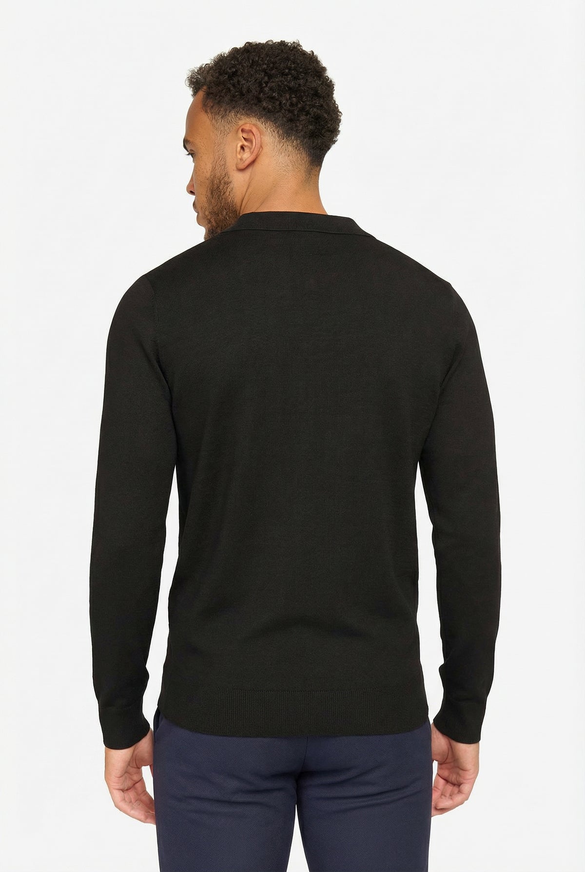Long sleeve polo Ralf Black