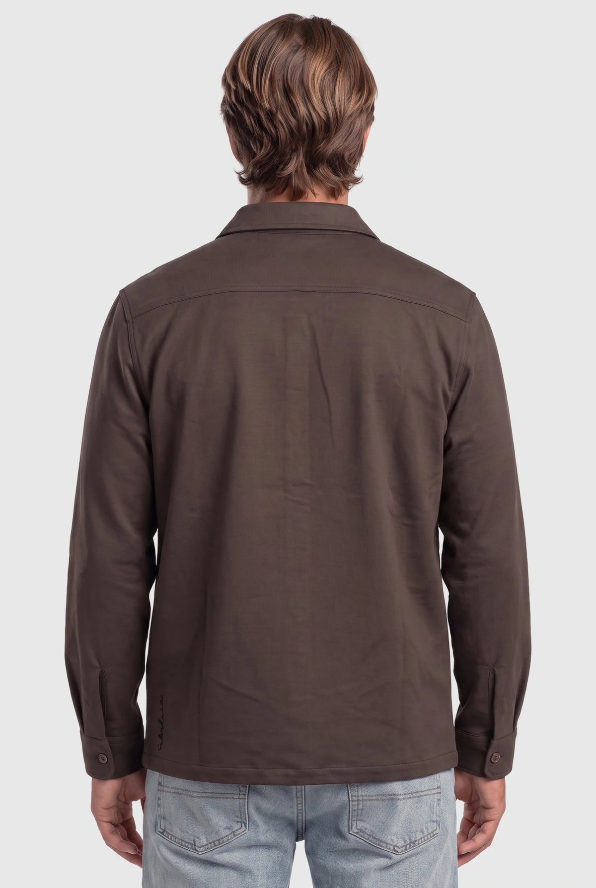 Twist Overshirt Dark Brown