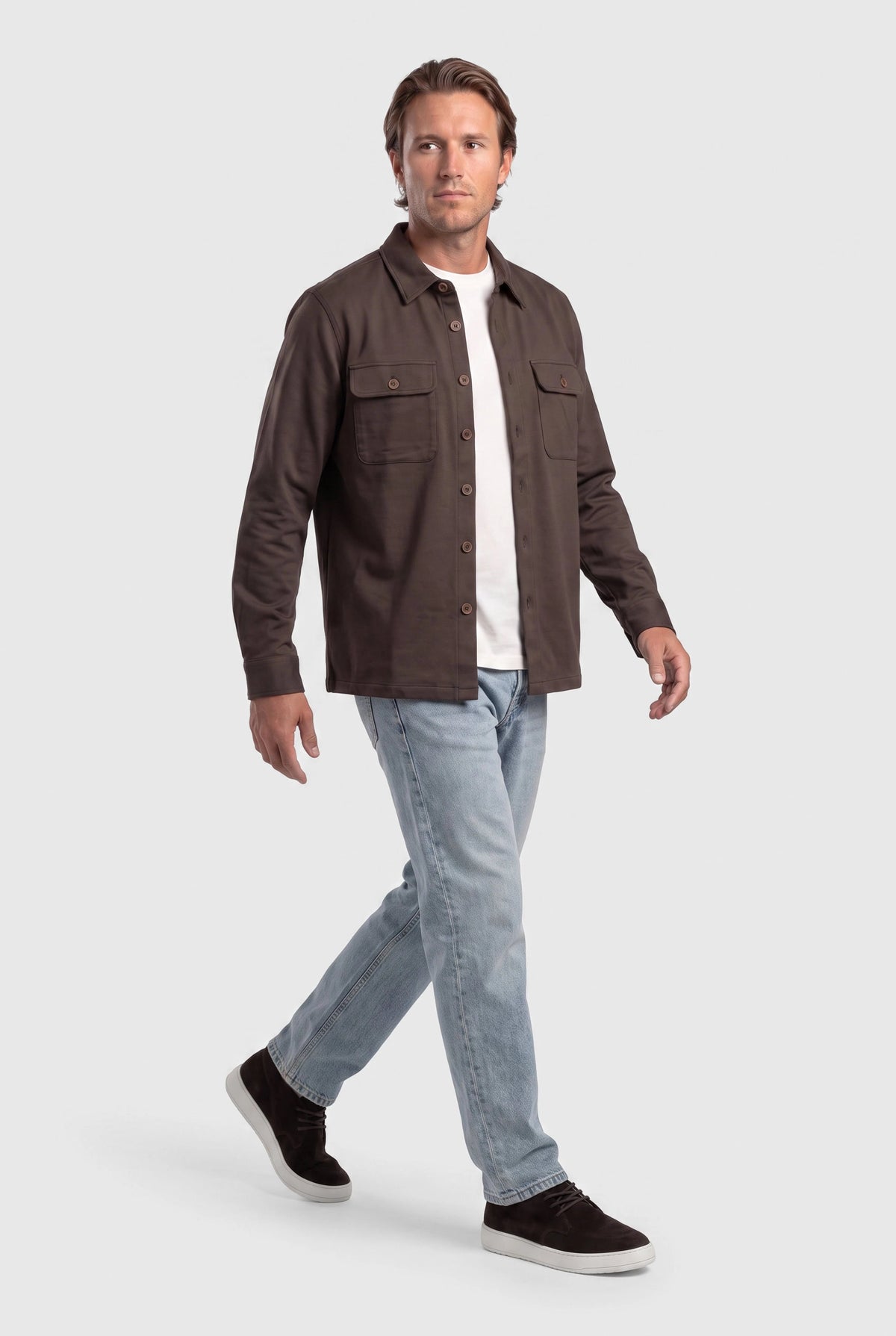 Twist Overshirt Dark Brown