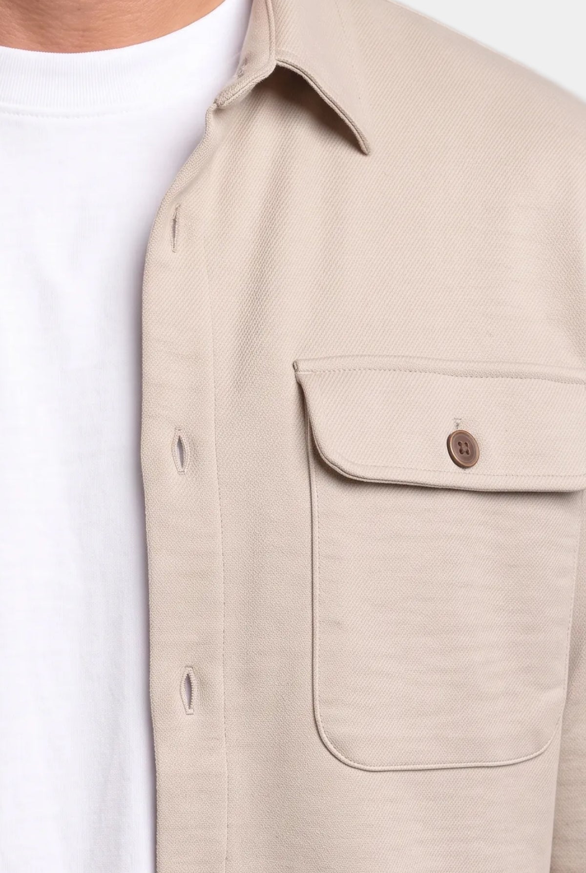 Twist Overshirt Light Beige