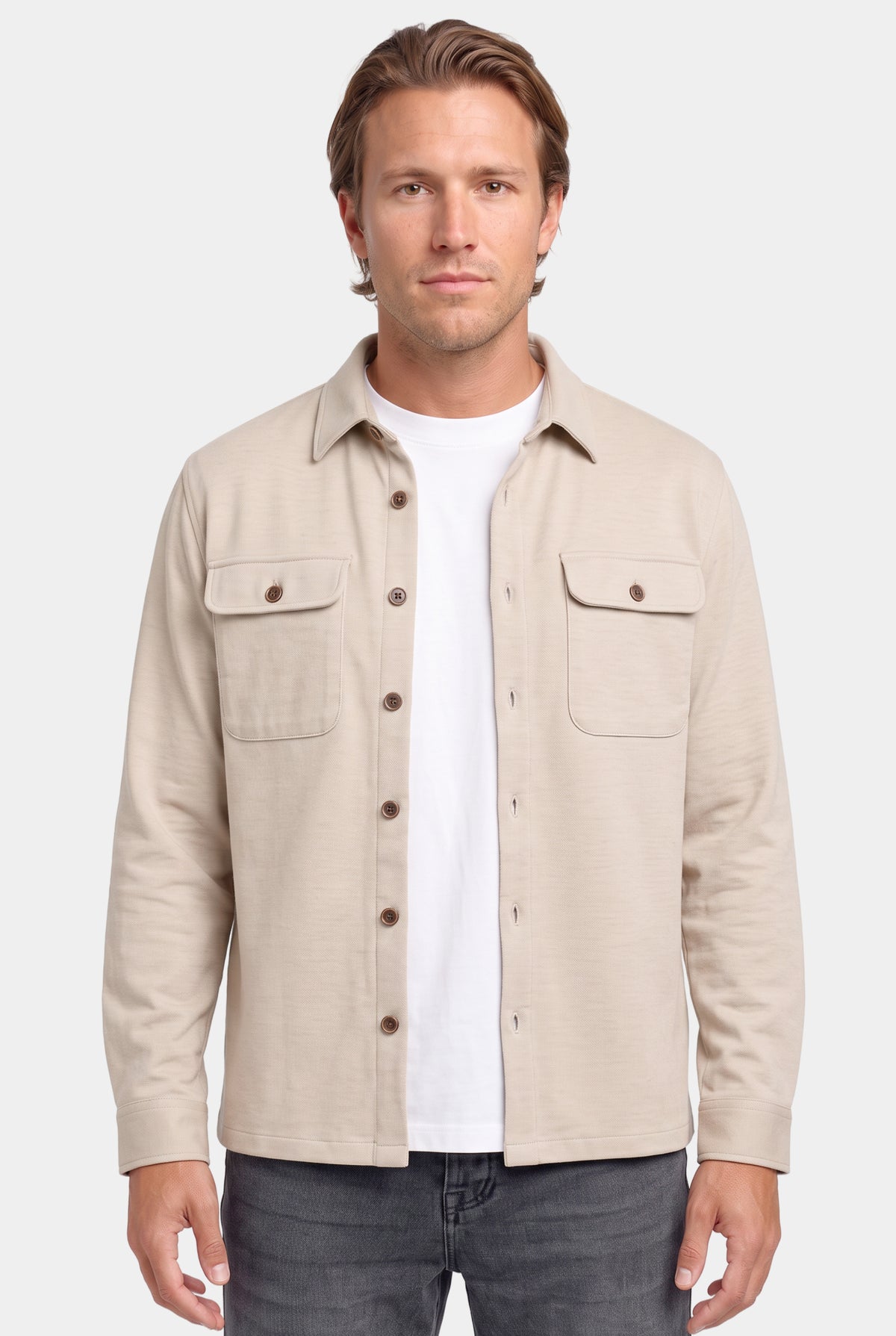 Twist Overshirt Light Beige