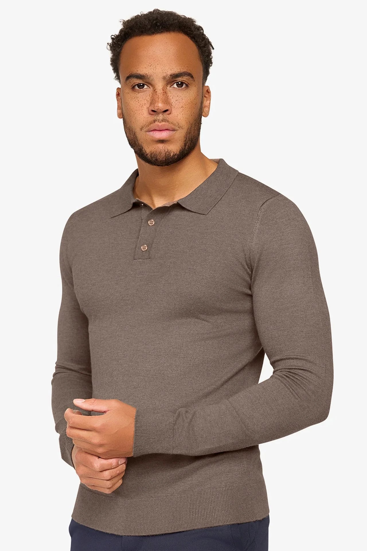 Long Sleeve Polo Ralf Mocca