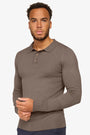 Long sleeve polo Ralf Beige