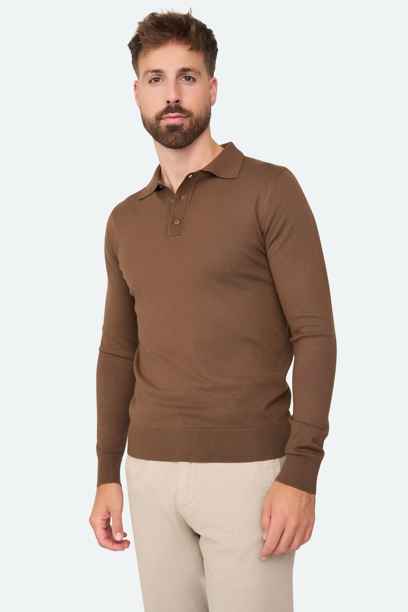 Long sleeve polo Ralf Amphora - Solution Clothing