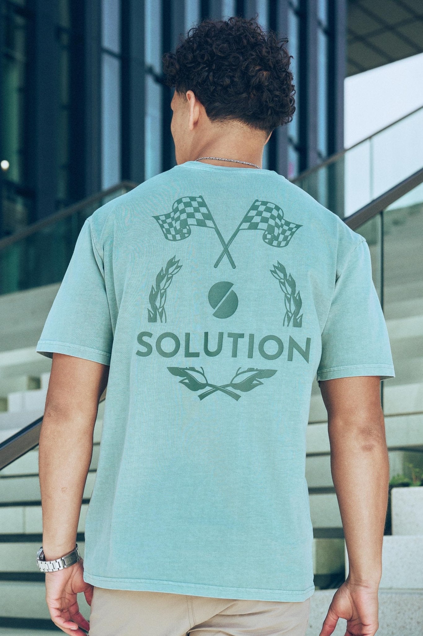 Race Tee Green - Solution Clothing