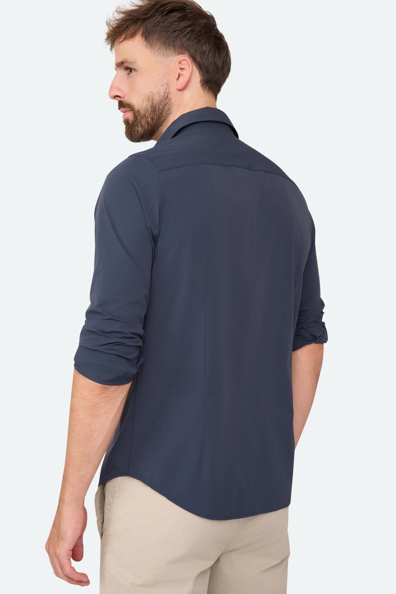 Stretch shirt Felix Navy - Solution Clothing