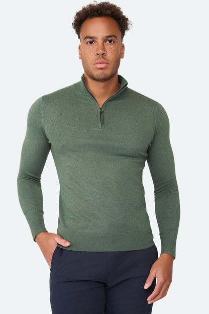 Zipper pullover Simon Duck Green - Solution Clothing