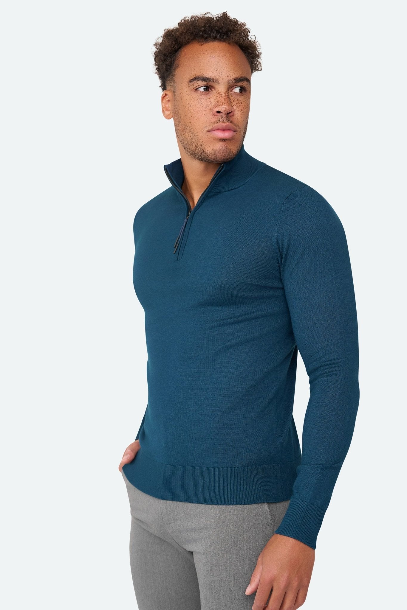 Zipper pullover Simon Navy - Solution Clothing